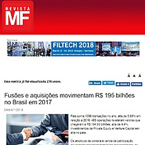 Fuses e aquisies movimentam R$ 195 bilhes no Brasil em 2017